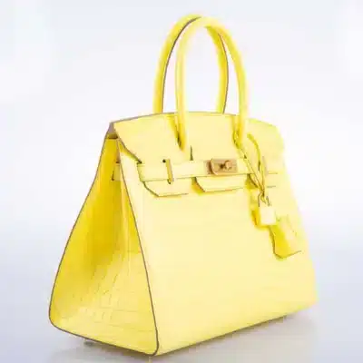 Hermès Birkin 30 Sellier Jaune Citron Matte Niloticus Crocodile Gold Hardware Lushentic quality