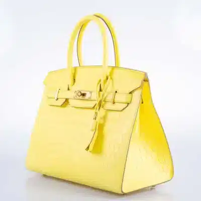 Hermès Birkin 30 Sellier Jaune Citron Matte Niloticus Crocodile Gold Hardware Lushentic quality