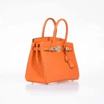 Hermès Birkin 30 Tangerine Ostrich Palladium Hardware