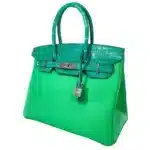 Hermès Birkin 30 Touch Vert Jade/Vert Comics Shiny Niloticus Crocodile & Togo Palladium Hardware Lushentic Grade bags