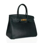 Hermès Birkin 30 Vert Fonce Matte Porosus Crocodile Gold Hardware