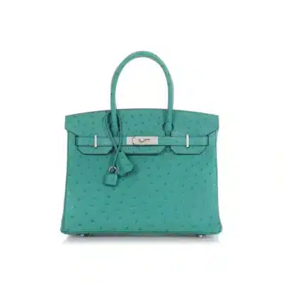 Hermès Birkin 30 Vert Verona Ostrich Palladium Hardware