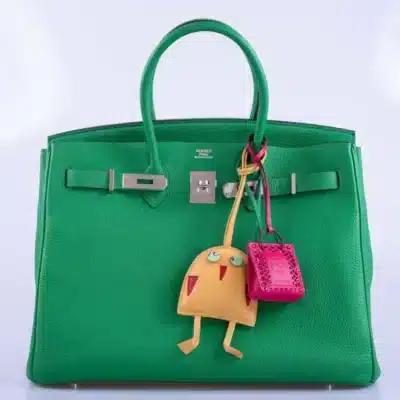 Hermès Birkin 35 Bambou (Bamboo) Green Togo Palladium Hardware