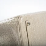 Hermès Birkin 35 Beton Matte Porosus Crocodile Palladium Hardware Replica luxury handbags