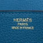 Hermès Birkin 35 Blue De Galice Porosus Crocodile Gold Hardware Lushentic Bags