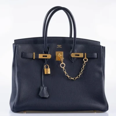 Hermès Birkin 35 Blue Nuit Togo Gold Hardware Lushentic Grade bags