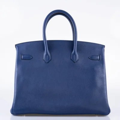 Hermès Birkin 35 Blue Saphire Taurillon Novillo Palladium Hardware Luxury replica handbags