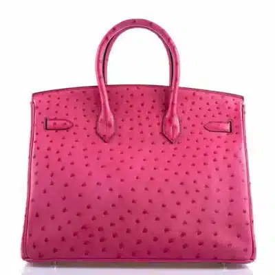 Hermès Birkin 35 Fuchsia Ostrich Palladium Hardware