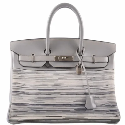 Hermès Birkin 35 Grey And Gris Perle Box Calf & Vibrato Palladium Hardware