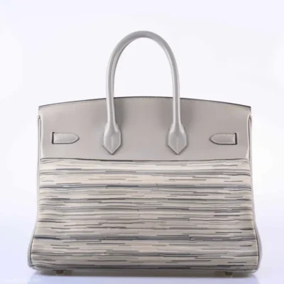 Hermès Birkin 35 Grey/Gris Perle Box Calf & Vibrato Palladium Hardware Replica luxury handbags