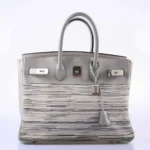 Hermès Birkin 35 Grey/Gris Perle Box Calf & Vibrato Palladium Hardware Replica luxury handbags