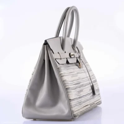 Hermès Birkin 35 Grey/Gris Perle Box Calf & Vibrato Palladium Hardware Replica luxury handbags