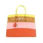 Hermès HSS Birkin 35 Lime/Sesame/Rose Confetti/Terre Battue Sunrise Epsom Silver Hardware