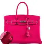 Hermès Birkin 35 Rose Tyrien and Rubis Epsom Palladium Hardware Replica luxury handbag