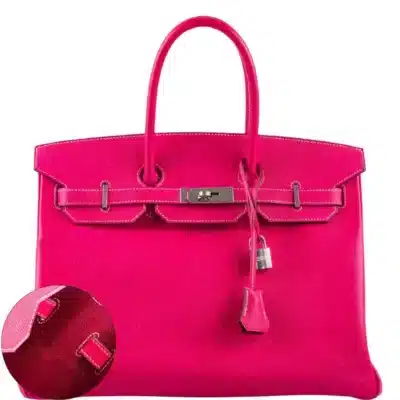 Hermès Birkin 35 Rose Tyrien and Rubis Epsom Palladium Hardware Replica luxury handbag