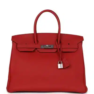 Hermès Birkin 35 Rouge Casaque Togo Palladium Hardware