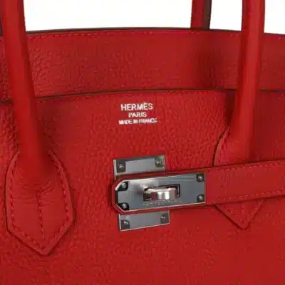 Hermès Birkin 35 Rouge Casaque Togo logo1