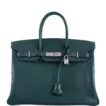 Hermès Birkin 35 Vert Fonce Ardenne Palladium Hardware Replica designer handbags