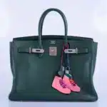 Hermès Birkin 35 Vert Fonce Ardenne Palladium Hardware Replica designer handbags