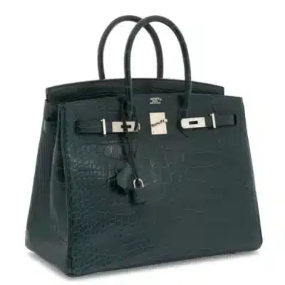 Hermès Birkin 35 Vert Foncé Matte Alligator Mississippiensis Palladium Hardware Handmade replica bags