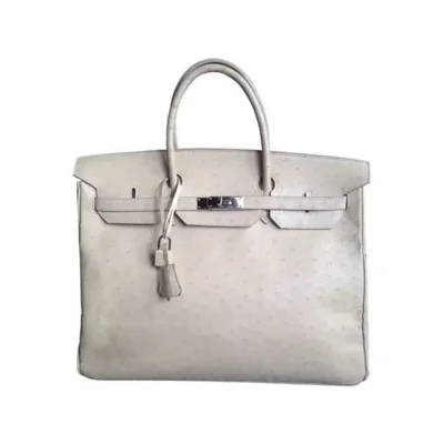 Hermès Birkin 40 Parchemin Ostrich Palladium Hardware