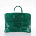 Hermès Birkin 40 Vert Emerald Porosus Crocodile Palladium Hardware