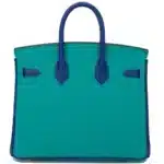 Hermès HSS 2016 Birkin 25 Blue Paon and Blue Electric Epsom leather Gold Hardware