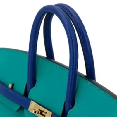 Hermès HSS 2016 Birkin 25 Blue Paon and Blue Electric Epsom leather Gold Hardware