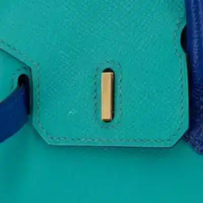 Hermès HSS 2016 Birkin 25 Blue Paon and Blue Electric Epsom leather Gold Hardware