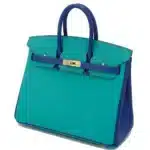 Hermès HSS 2016 Birkin 25 Blue Paon and Blue Electric Epsom leather Gold Hardware