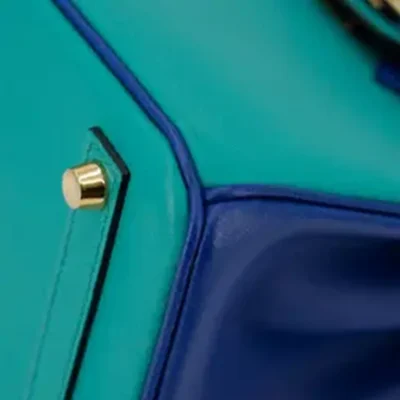 Hermès HSS 2016 Birkin 25 Blue Paon and Blue Electric Epsom leather Gold Hardware