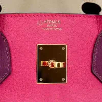 Hermès HSS 2016 Birkin 30 Anemone Gris Tourterelle Rose Shocking Chevre logo1