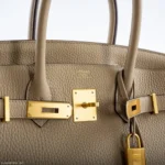 Hermès HSS 2016 Birkin 30 Trench and Craie Piping Togo Brushed Gold Hardware Luxury bag lookalikes