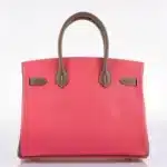 Hermès HSS Rare Collectible 2017 Birkin 30 Rose Azalee & Etoupe Epsom Permabrass Hardware