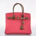 Hermès HSS Rare Collectible 2017 Birkin 30 Rose Azalee & Etoupe Epsom Permabrass Hardware