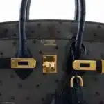 Hermès HSS 2018 Birkin 25 Gris Agate and Blue Iris Ostrich Gold Hardware