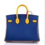 Hermès HSS 2018 Birkin 25 Jaune D’Or and Blue Electric Epsom Brushed Palladium Hardware  Lushentic Replica