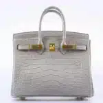 Hermès HSS 2019 Birkin 25 Gris Perle Matte Alligator Mississippiensis Gold Hardware