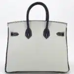 Hermès HSS 2020 Birkin 25 Gris Perle and Bleu Indigo Chevre Brushed Palladium Hardware