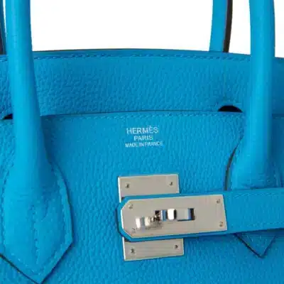 Hermès HSS 2020 Birkin 30 Blue Zanzibar Togo Palladium Hardware High-quality replica