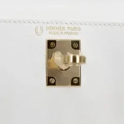 Hermès HSS 2020 Mini Kelly II Gris Asphalte And White Epsom Permabrass Hardware Replica Designer Bags