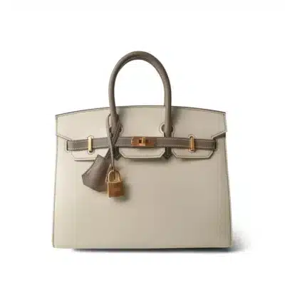 Hermès HSS Birkin 25 Bi-Color Craie and Etoupe Epsom Gold Hardware