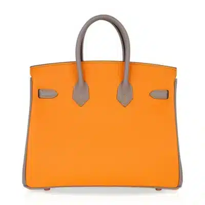 Hermès HSS Birkin 25 Jaune Ambre and Gris Asphalte Epsom Gold Hardware