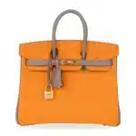 Hermès HSS Birkin 25 Jaune Ambre and Gris Asphalte Epsom Gold Hardware