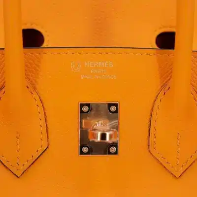 Hermès HSS Birkin 25 Jaune D_Or Epsom logo