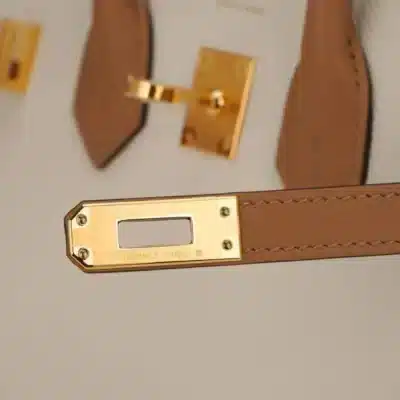 Hermès HSS Birkin 25 Sellier Craie and Sesame Epsom Gold Hardware