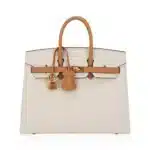 Hermès HSS Birkin 25 Sellier Craie and Sesame Epsom Gold Hardware