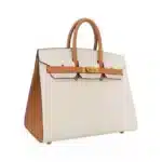 Hermès HSS Birkin 25 Sellier Craie and Sesame Epsom Gold Hardware