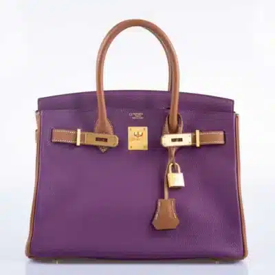 Hermès HSS Birkin 30 Anemone and Gold Togo Gold Hardware Lushentic replica handbags