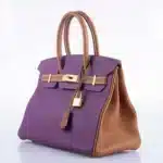 Hermès HSS Birkin 30 Anemone and Gold Togo Gold Hardware Lushentic replica handbags